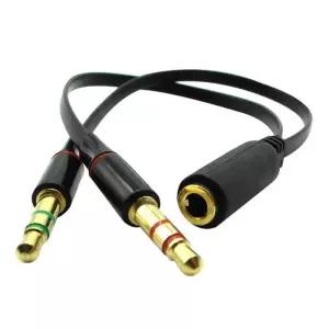 오디오 스테심플레오 4극 Y잭 변환 젠더 이어폰 헤드셋