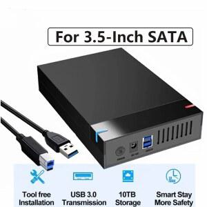 HDD 케이스 USB 3 0 SATA 외장 하드 드라이브 리더 지지대 PC 랩탑용 고속 어댑터 10TB 인클로저 5 인치