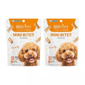 한입덴탈껌 미니바이츠 S 55개입 150g 포켄스 덴티페어리 2개 세트