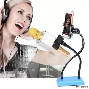 거치대 노래방 마이크 2in1 자바라 스마트폰