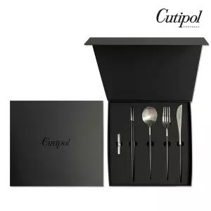 [큐티폴] 고아 블랙실버 디너 4종 선물세트(디너스푼 디너포크 디너나이프 젓가락세트)