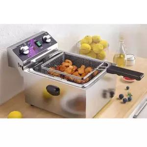 소형 튀김기 탁상용 돈까스 술집 안주 푸드 트럭 꼬치 튀김기(타이밍/단일베럴/10L)