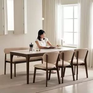 [삼익가구]시에나 포세린 통세라믹 4/6인용 원목 식탁세트(1400/1600/1800)