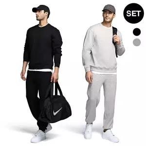 [테슬라][1+1] 남성 플리스 맨투맨 스 팬츠 셋업