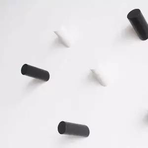 [골드스마일]나무 화이트 후크 백 우크 걸이 다용도 벽 고리 흰색