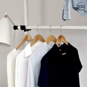 고정식행거 가정용 2단 높이조절 수납 옷걸이 기둥식 스탠드