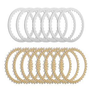 2004-2009 할리 스포츠터 XL883 883 2002-2015 포티 에이트 XL1200X 2010-2015용 브레이브마 8PCS 옐로우 클러치 마찰판 및 7PCS 스틸 장착