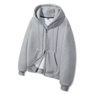 [기모] 앨빈클로 무지 레귤러핏 투웨이 기모 후드집업 AZH673 (4 COLOR)