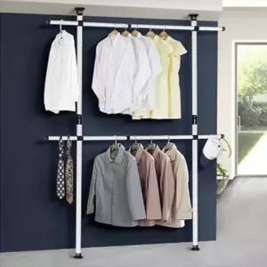 행거 고정식 시스템 옷걸이 스탠드 2단 모듈 (WF5799E)