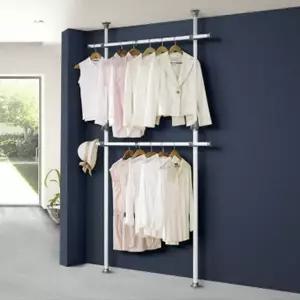 파이프 시스템 폴 2단 행거 고정식 스탠드 (WF585C0)