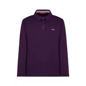 [크로커다일레이디] 크로커다일레이디 배색 와팬 카라 반오픈 티셔츠CLDWTS907