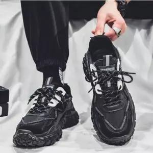 남성 메쉬 배색 키높이 운동화 러닝화