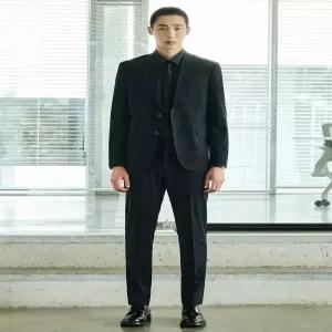 [STCO] Motion-Free 시그니쳐 수트 셋업 네이비 (슬림핏)-SSJUCB2SSN_SSLUCB2SSN