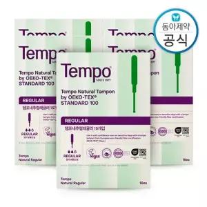 템포 탐폰 유기농 순면 체내형생리대 내추럴 80p