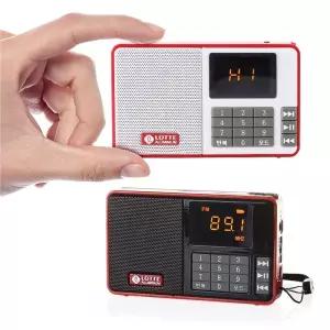 소형 라디오 FM음악재생기 USB충전식 이어폰지원 MP3플레이어
