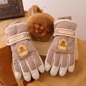 카피바라 겨울장갑 귀마개 귀덥개 캐릭터 어린이 방한 키즈 방수 털 눈 보온 장갑