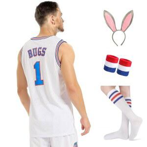 남성 농구 저지 롤라 10 벅스 1 스페이스 무비 90S 힙합 의류 셔츠 코스프레용