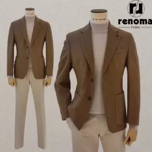 [롯데백화점]레노마 [클리어런스]FW 가을겨울 베이지최고급 울혼방 캐주얼 재킷 RQMKBJ09AJD