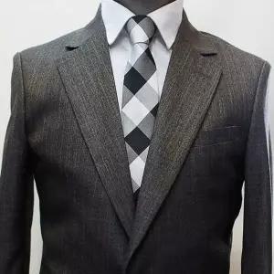 [하프클럽/셀러허브_여성트랜드패션]젠틀타이 화이트블랙 자동넥타이(폭6.5