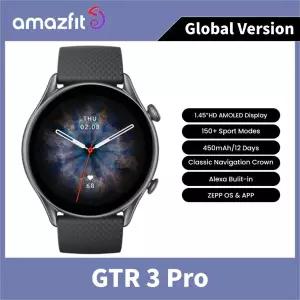 신제품 아마즈핏 GTR 3 프로 스마트워치 알렉사 HD AMOLED 디스플레이 12일 배터리 수명 안드로이드 IOS용