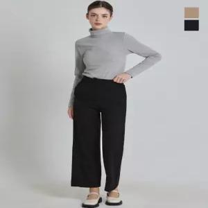 [원더플레이스][더블유스탠다드(W STANDARD)] 우먼 레직기 와이드 슬랙스 팬츠