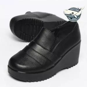 [하프클럽/]스타일리시한 통굽 캐주얼 웨지힐 중년 키높이