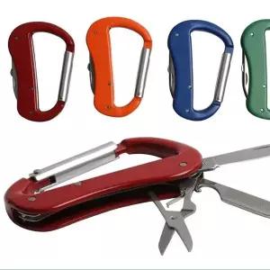 등산 낚시 캠핑용 카라비너 칼 가위 포함 1P (WFJ0OMK)