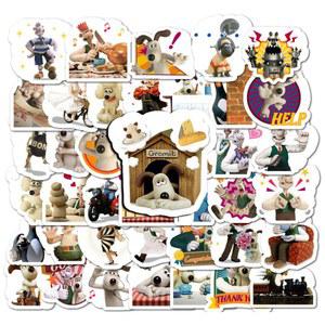 40Pcs 만화 월리스와 그로밋 스티커 노트북 낙서 수하물 가방 스케이트 보드 어린이 선물 전화 데칼 귀여운