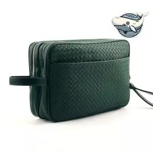 [하프클럽/]클래식 골프 클러치백 대형 수납 가죽 파우치