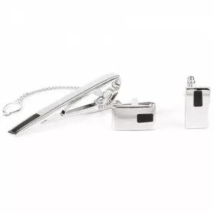 [하프클럽/]커프스링크 M08 블랙 넥타이핀 포인트 SET 커프스링