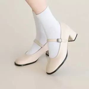 [하프클럽/]청키힐 여자 펌프스 미들굽 메리제인 편한 데일리구두