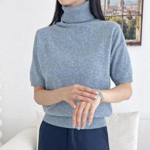 티 폴라 니트목티 여자니트 목티 반 따뜻한 스