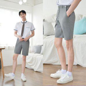 허리조절 남성정장바지 여자 남자슬랙스 연그레이