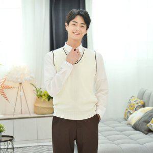 학생니트조끼 가디건 교복 여자니트조끼 아이보리