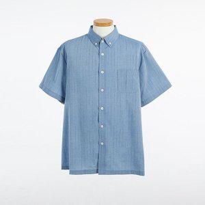 남자교복 남성셔츠 반팔셔츠 블루 교복와이셔츠