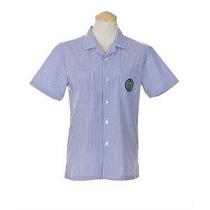 스트라이프 교복와이셔츠 교복 블루 남성셔츠 투