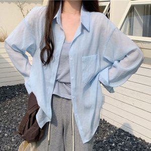 긴팔 롱 로리에 여름 여름셔츠 썸머 루즈핏 당