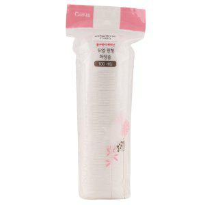 고품질 면과 복합 섬유로 제작 원형 화장솜 100P 5개