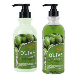 올리브의 깊은영양을 담은 바디로션 1개 바디워시 1개