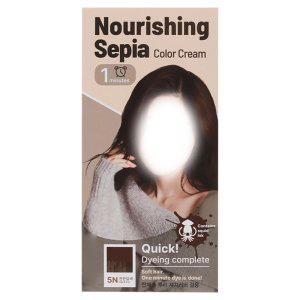 부드럽고 윤기 있는 머릿결 유지 1분 염색 진한갈색