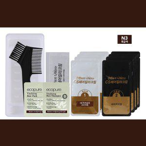 오징어먹물 참숯 성분으로 간편한 컬러 염색약 흑갈색