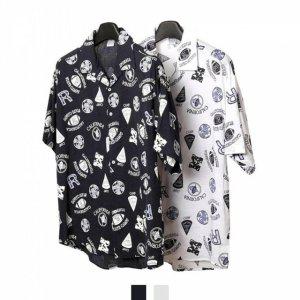 프린팅 스트라이프남방 반팔셔츠 반팔체크셔츠 오