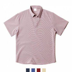 와이셔츠 남자체크남방 반팔셔츠 여름 헨리넥남방