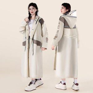 레인코트 후드 형 비옷 우의 전신 오버핏 패션