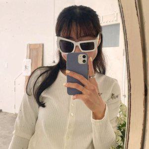 비대칭 선글라스 화이트 파티안경 인싸템 눈알가리개