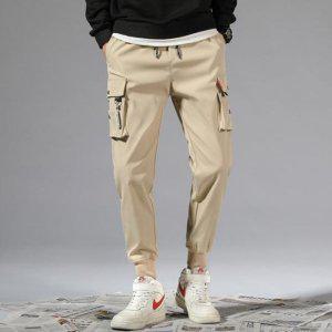 남성 포켓 카고바지 허리밴딩바지 남성바지 트랜
