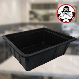 밀봉 플라스틱 용기 포장용기 검정 400개 배달용