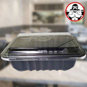 플라스틱 배달 밀봉 포장용기 검정 800개 실링용기