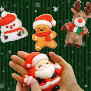 자광 크리스마스 산타말랑이-대형 1박스12개 산타스퀴시 루돌프 눈사람 말랑이 모찌인형 겨울 캐릭터