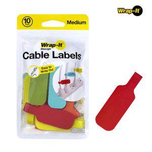 전선스티커 랜선 찍찍이타이 라벨링 네임택타입 혼합 10PCS